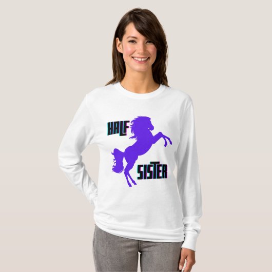 Halfzuster Paarse Pony T-shirt (Voorkant volledig)