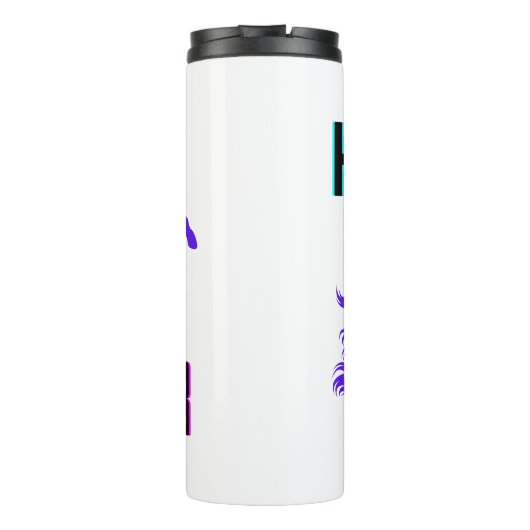 Halfzuster Paarse Pony Thermosbeker (Achterkant)