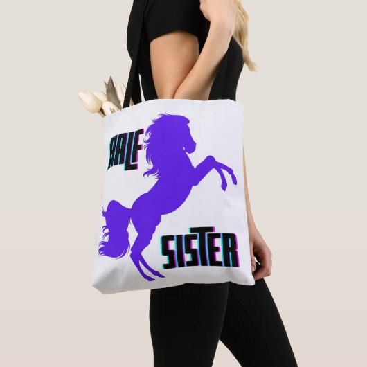 Halfzuster Paarse Pony Tote Bag (Dichtbij)