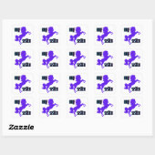Halfzuster Paarse Pony Vierkante Sticker (Vel)