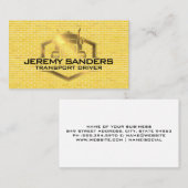 halfzware vrachtwagen van metaal | bakstenen muur visitekaartje (Voorkant / Achterkant)