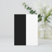 Halfzwart en half wit Midden passen dit aan Briefkaart (Staand voorkant)
