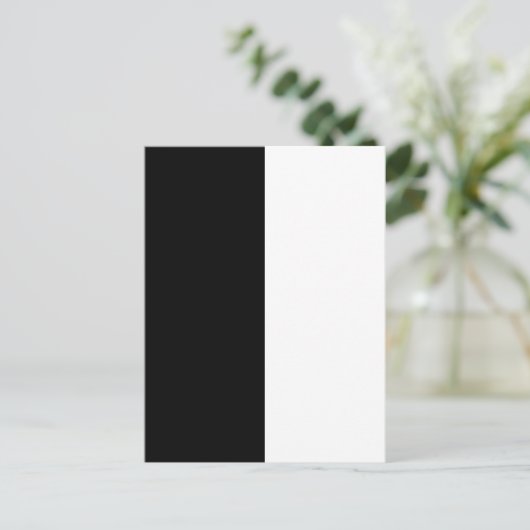 Halfzwart en half wit Midden passen dit aan Briefkaart (Staand voorkant)