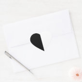 Halfzwart en half wit Midden passen dit aan Hart Sticker (Envelop)