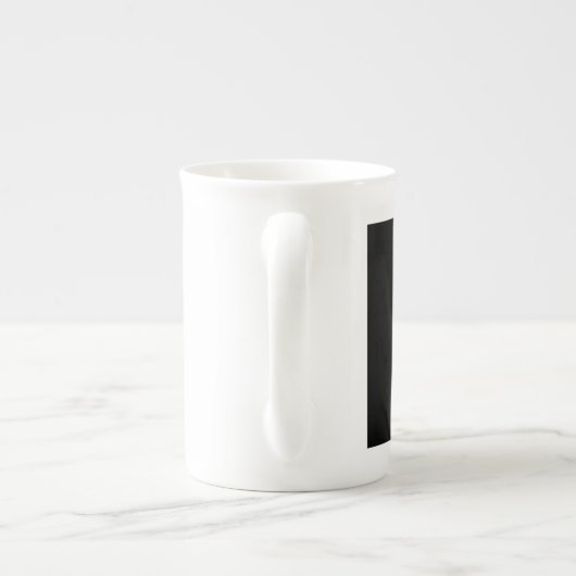 Halfzwart en half wit Midden passen dit aan Porselein Kop (Achterkant)