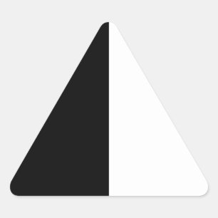 Halfzwart en half wit Midden passen dit aan Sticker