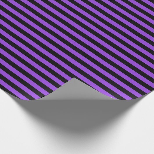 Halfzwart en Paars strippapier Cadeaupapier (Hoek)