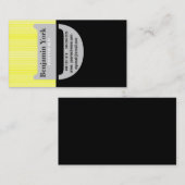 Halfzwart, geel, Striped patroon Visitekaartje (Voorkant / Achterkant)
