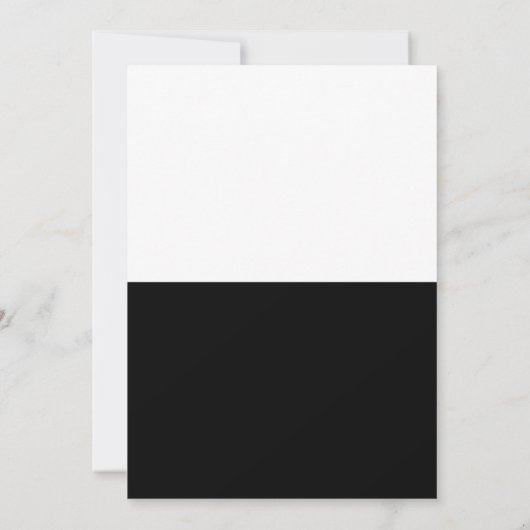 Halfzwart wit en gouden chic Elegant Wedding Kaart (Achterkant)