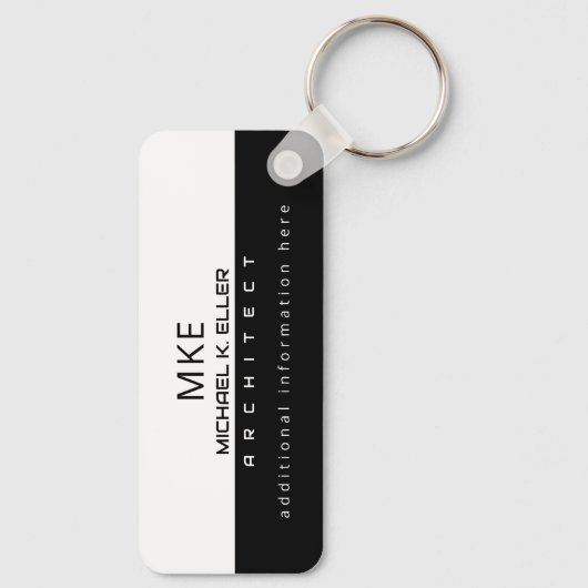 Halfzwart-witarchitectuur voor professie sleutelhanger (Achterkant)