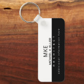 Halfzwart-witarchitectuur voor professie sleutelhanger (Voorkant)