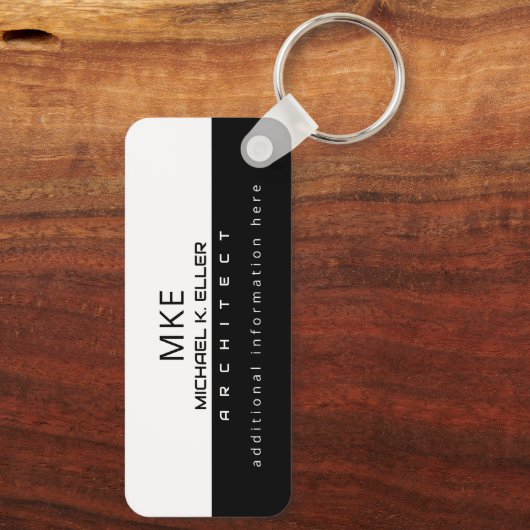 Halfzwart-witarchitectuur voor professie sleutelhanger (Achterkant)