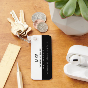 Halfzwart-witarchitectuur voor professie sleutelhanger