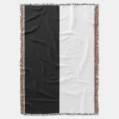 Halfzwarte en halve witte strepen deken (Voorkant Verticaal)