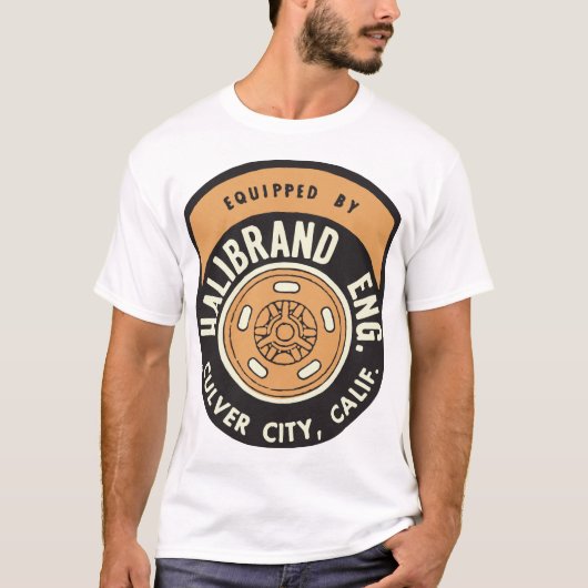 Halibrand Engineering Racing Wheels Decal T-shirt (Voorkant)