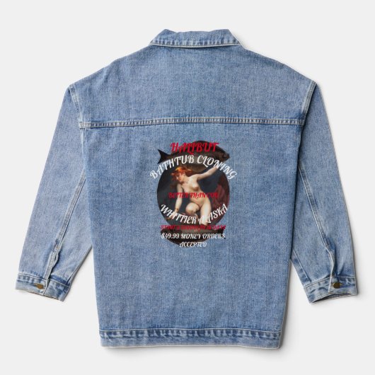 HALIBUT BADKUIP KLONEN START EEN SCHOOL DENIM JACKET (Achterkant)
