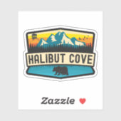 Halibut Cove, Alaska Sticker (Vel)