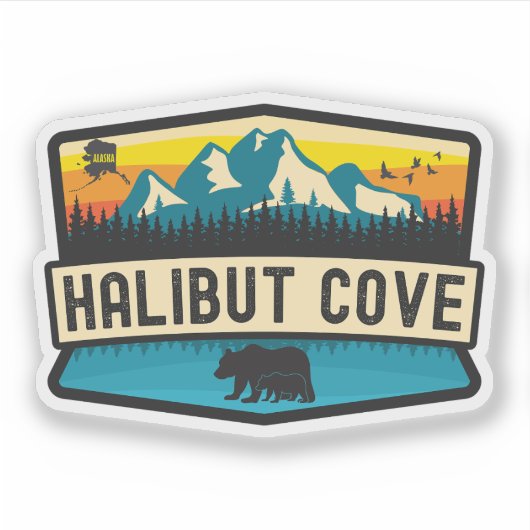 Halibut Cove, Alaska Sticker (Voorkant)