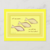 Halibut Haiku Art Briefkaart - Verzamelbaar Briefk (Voorkant)