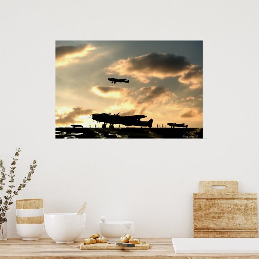 Halifax Bombers Dusk Dispersal Poster (Keuken)