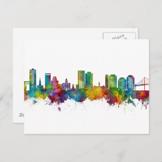 Halifax Canada Skyline Briefkaart (Voorkant / Achterkant)