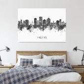 Halifax Canada Skyline BW Canvas Afdruk (Insitu (Slaapkamer))