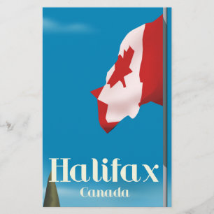 Halifax Canada Travel poster Briefpapier