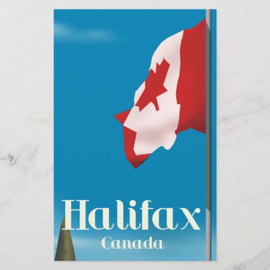 Halifax Canada Travel poster Briefpapier (Voorkant)