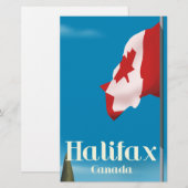 Halifax Canada Travel poster Briefpapier (Voorkant / Achterkant)
