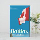 Halifax Canada Travel poster Briefpapier (Staand voorkant)