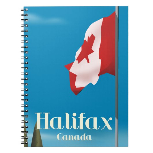 Halifax Canada Travel poster Notitieboek (Voorkant)