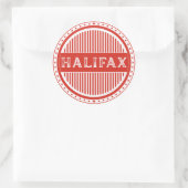 Halifax City Pride Emblem – Canadian Identity Ronde Sticker (Tas)
