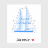 Halifax Coastal Nautical Sailing Sailor Sticker (Vel)