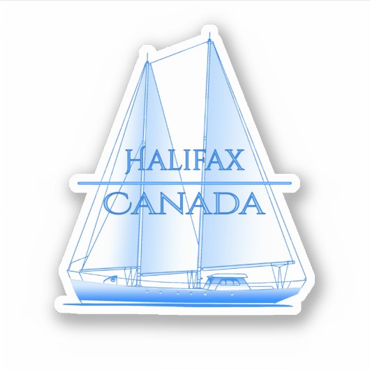 Halifax Coastal Nautical Sailing Sailor Sticker (Voorkant)