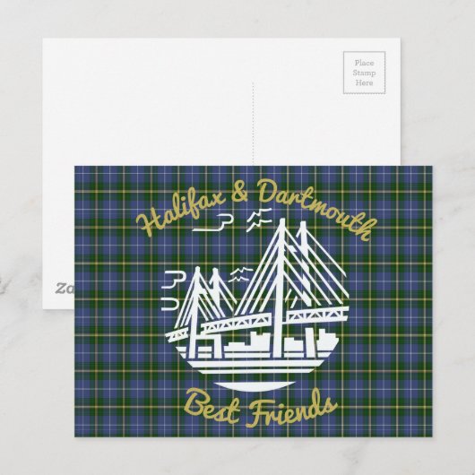 Halifax & Dartmouth Beste vrienden buien briefkaar Briefkaart (Voorkant / Achterkant)