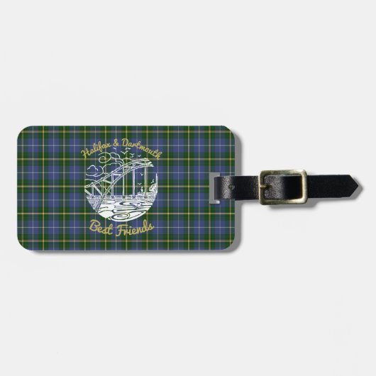 Halifax Dartmouth Friends bagagelabel tartan (Voorkant horizontaal)