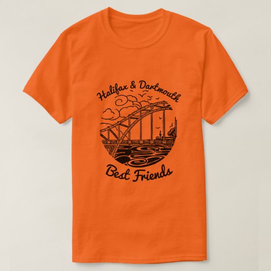Halifax Dartmouth Nova Scotia Best Friends shirt (Design voorkant)