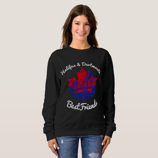 Halifax en Dartmouth Bestvrienden canada shirt (Voorkant volledig)
