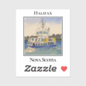 Halifax Ferry Boat, Nova Scotia Sticker (Vel)