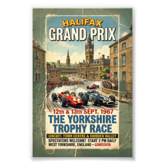 Halifax Grand Prix 1967 Yorkshire Trophy Race Foto Afdruk