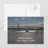 Halifax Harbour met A. Murray MacKay Bridge Briefkaart (Voorkant / Achterkant)
