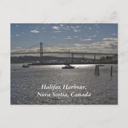 Halifax Harbour met A. Murray MacKay Bridge Briefkaart (Voorkant)