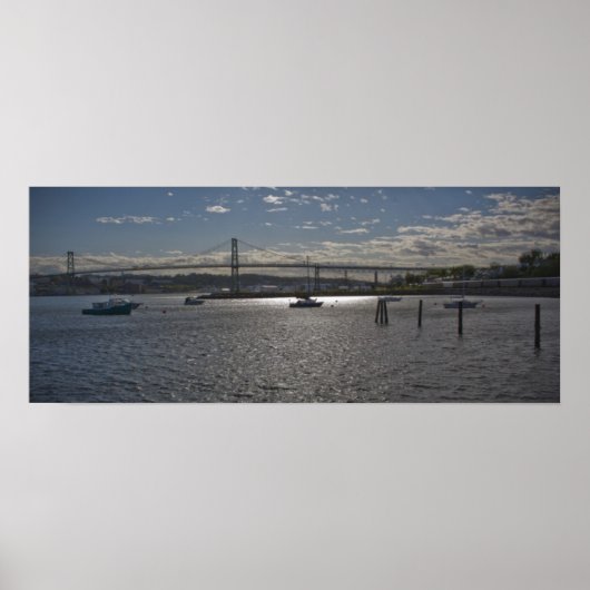 Halifax Harbour met A. Murray MacKay Bridge Poster (Voorkant)