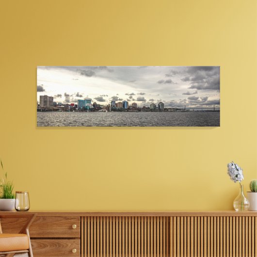 Halifax Harbour Skyline Canvas Afdruk (Insitu (Woonkamer))