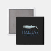Halifax Nova Scotia Canada Retro Walvis Ontwerp Magneet (Voorkant / Achterkant)