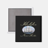 Halifax Nova Scotia Clipper Ship  Magneet (Voorkant / Achterkant)