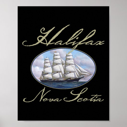 Halifax Nova Scotia Clipperschepen Poster (Voorkant)
