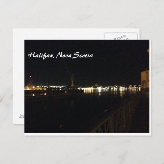 Halifax, Nova Scotia Night Briefkaart (Voorkant / Achterkant)