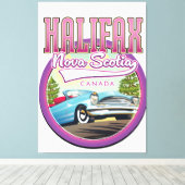 Halifax Nova Scotia reislogo Canvas Afdruk (Insitu (Houten vloer))