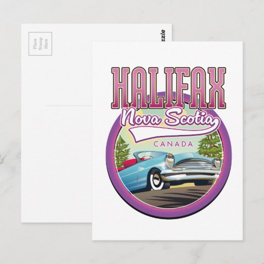 Halifax Nova Scotia reizen logo Briefkaart (Voorkant / Achterkant)